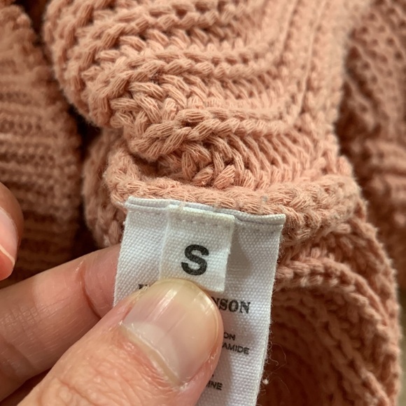 ULLA JOHNSON COSIMA WOVEN SWEATER Dusty Rose Chunky Knit Small S - Picture 12 of 14